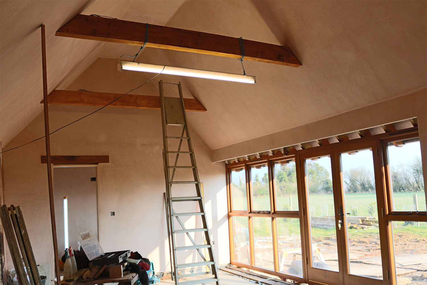 View from the inside during the build phase.
