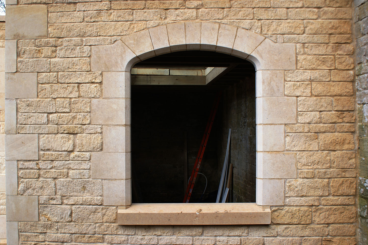 An image of some of the stone work on the orangery.